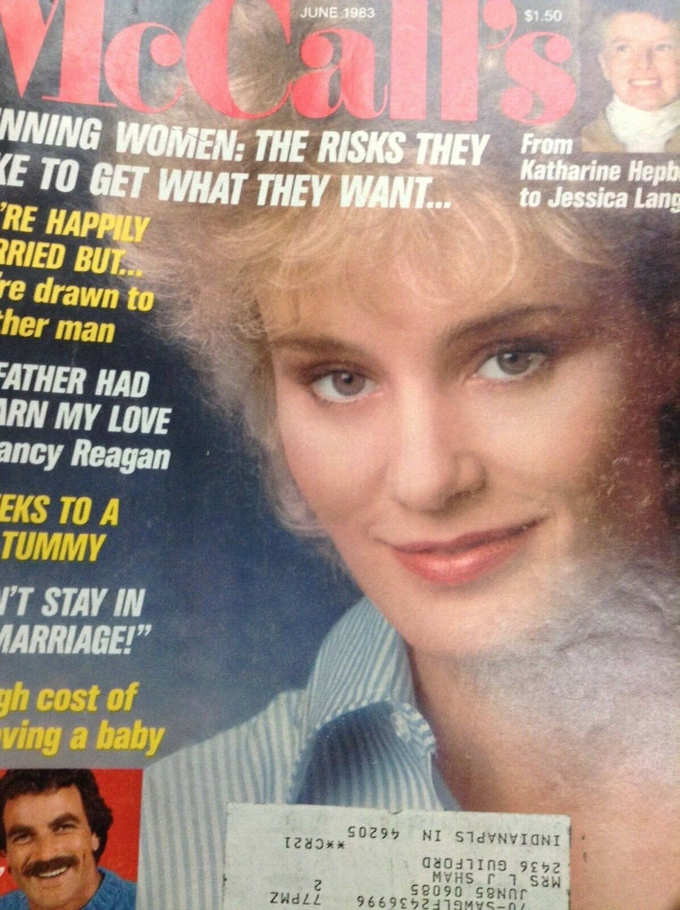 McCall's Magazine Jessica Lange Tom Delleck June 1983 012219nonr