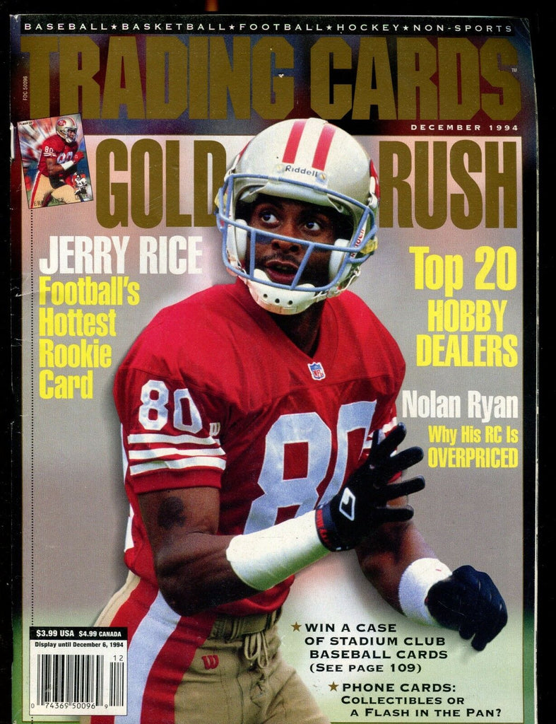 Trading Cards Magazine December 1994 Jerry Rice EX No ML 021617jhe