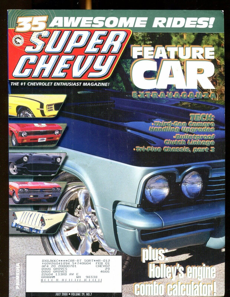 Super Chevy Magazine July 2000 Third-Gen Camaro EX w/ML 031417nonjhe