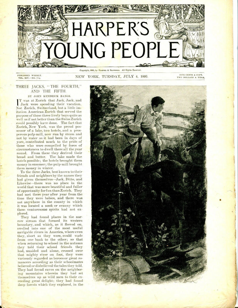 Harper's Young People Magazine July 4 1893 John Bangs GD 042717nonjhe