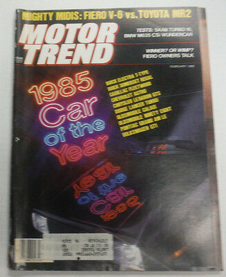 Motor Trend Magazine 1985 Car Of The Year February 1985 NO ML 072415R