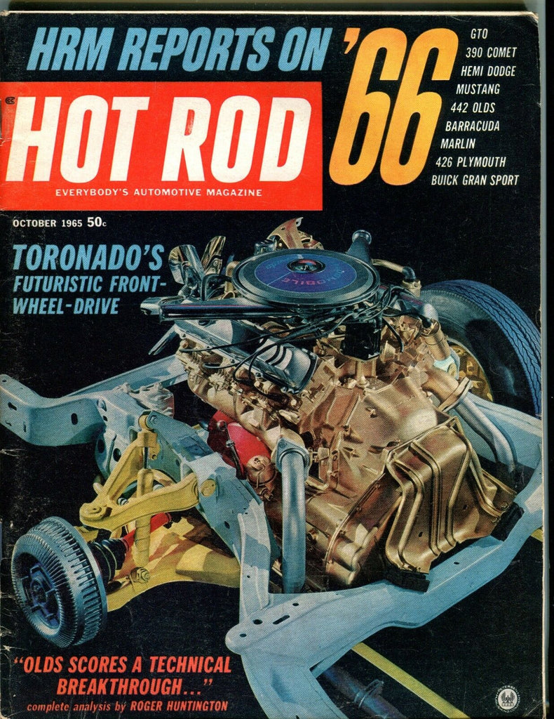 Hot Rod Magazine October 1965 Toronado Front-Wheel VG No ML 051117nonjhe