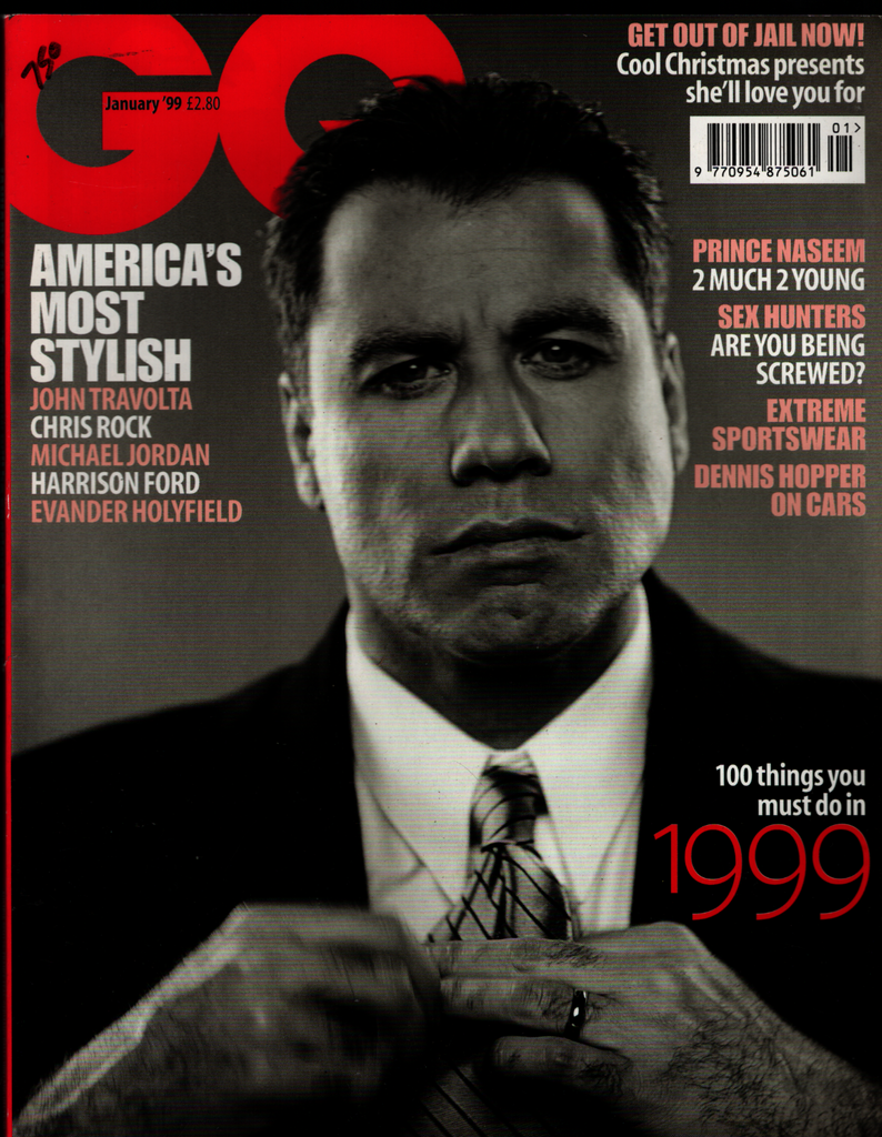 GQ British Magazine January 1999 John Travolta Prince Nassem 031621ame