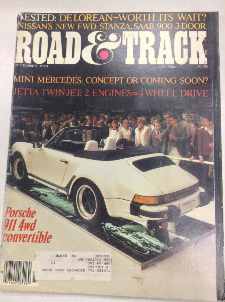 Road & Track Magazine Mini Mercedes Jetta Twin Jet December 1981 052217nonr