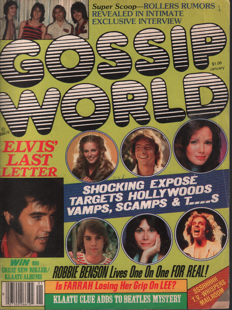 Gossip World January 1978 Elvis Presley Farrah Fawcett Robbie Benson 080520AME