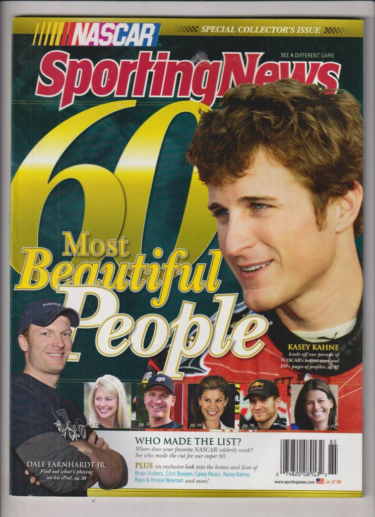 Sporting News Mag Most Beautiful People Issue Kasey Kahne 2008-09 030920nonr