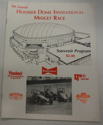 Hoosier Dome Invitational Midget Race Program Magazine 5th Annual 1986 081415R