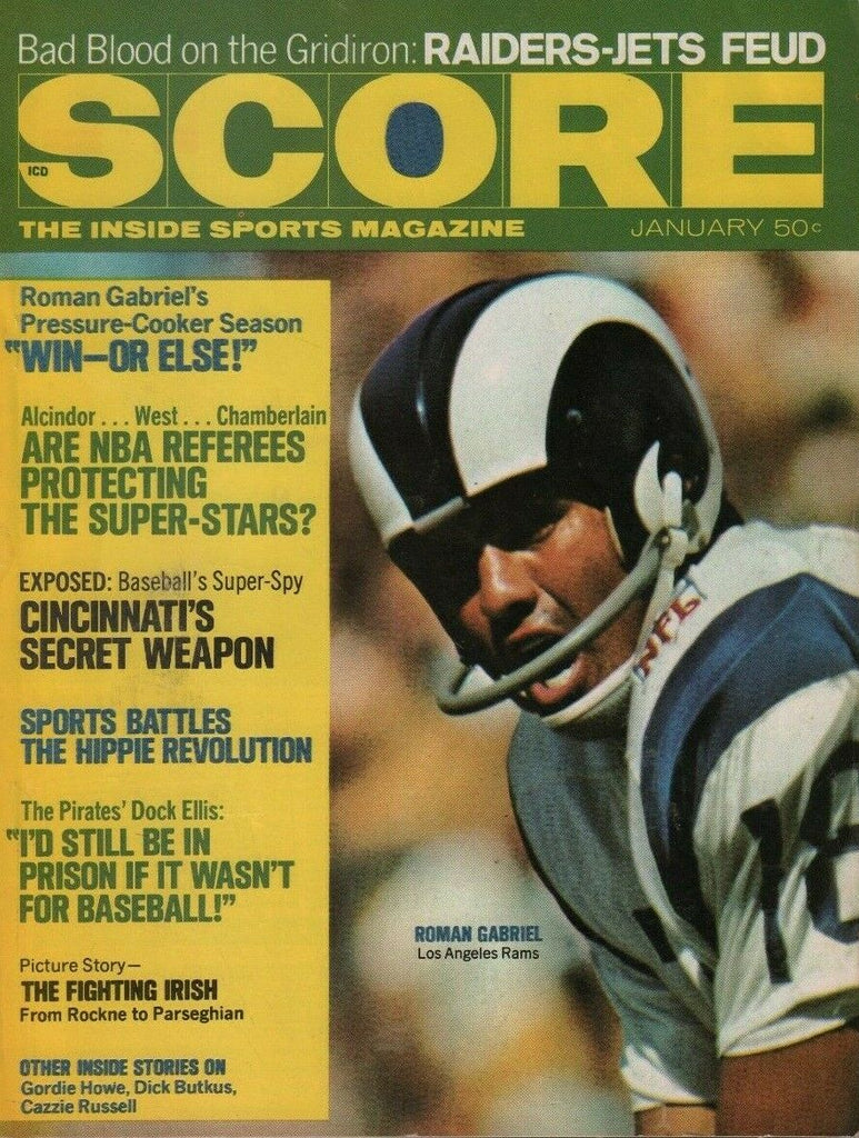 Score January 1971 Roman Gabriel Lew Alcindor Dick Butkus 051619DBE