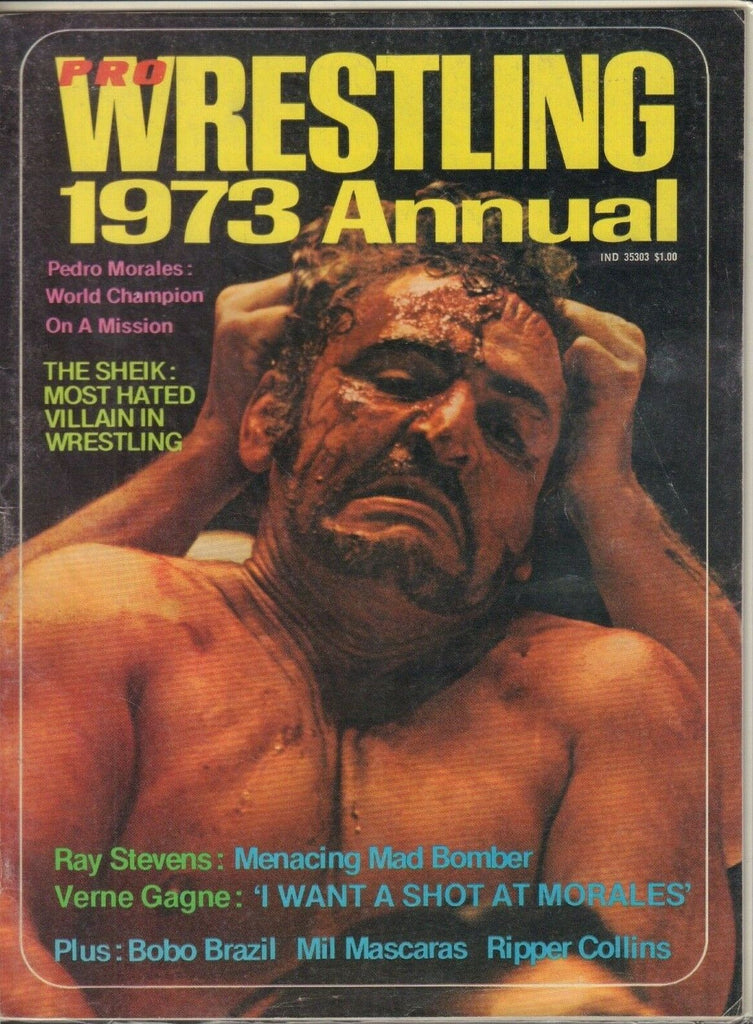 Pro Wrestling 1973 Annual Pedro Morales Ray Stevens Verne Gagne 030219DBE