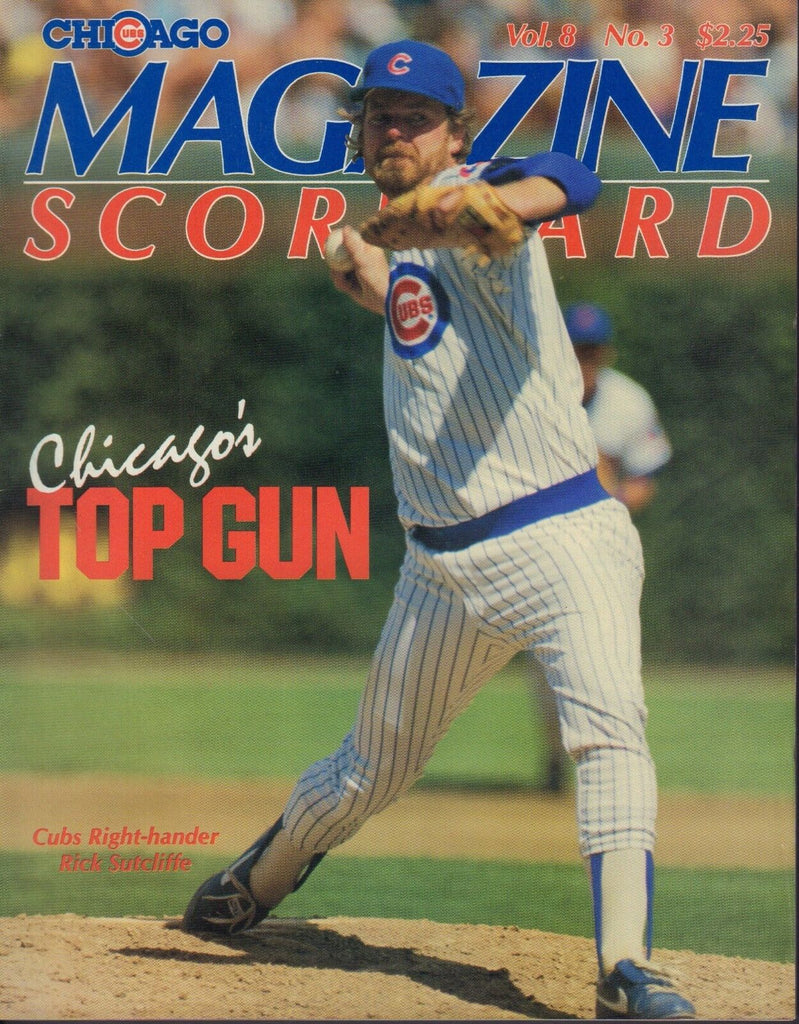 Chicago Cubs Magazine Scorecard 1989 Rick Sutcliffe 080217nonjhe