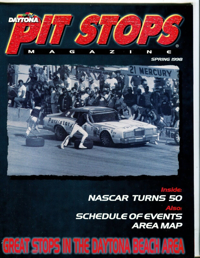 NASCAR Daytona Pit Stops Magazine 1998 Schedule/Map EX 061317nonjhe