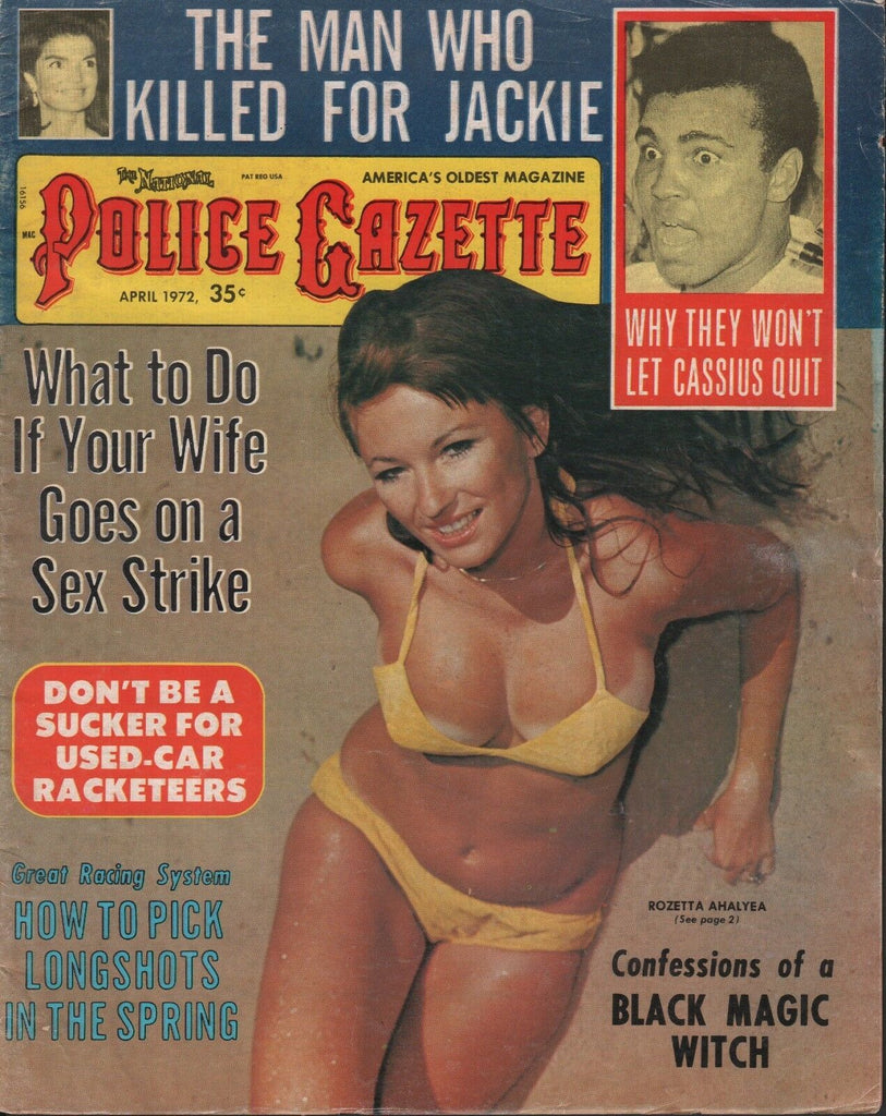 Police Gazette April 1972 Cassius Clay Muhammad Ali Jackie Onassis 080318DBE2