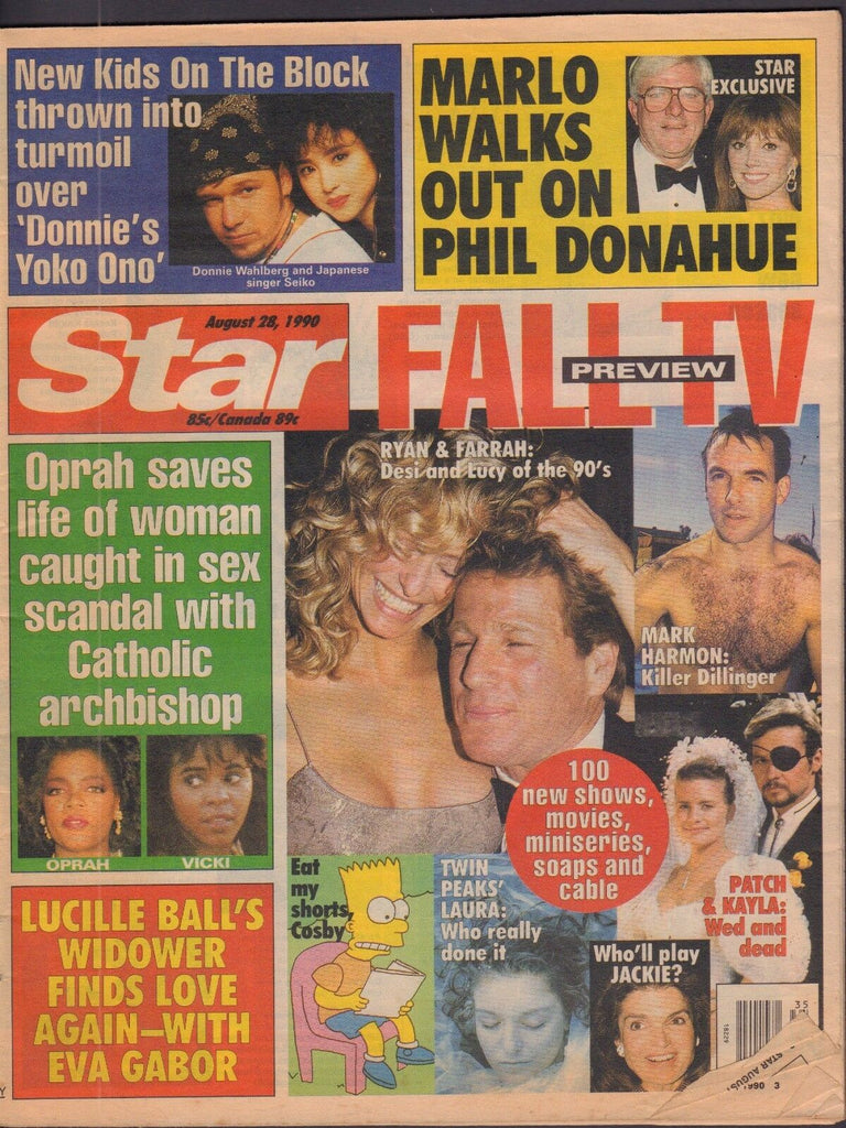 Star August 28 1990 Oprah, Donnie Wahlberg, Farrah Fawcett 092117DBE