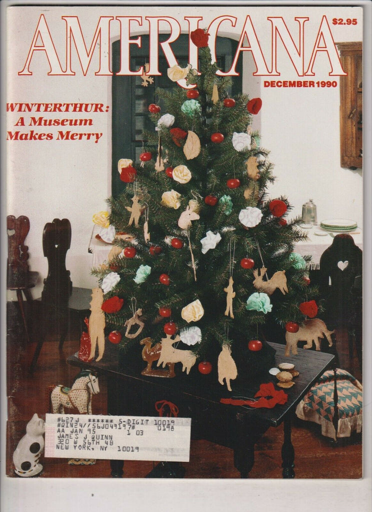 Americana Mag Christmas Issue Winterthur A Museum December 1990 033120nonrh
