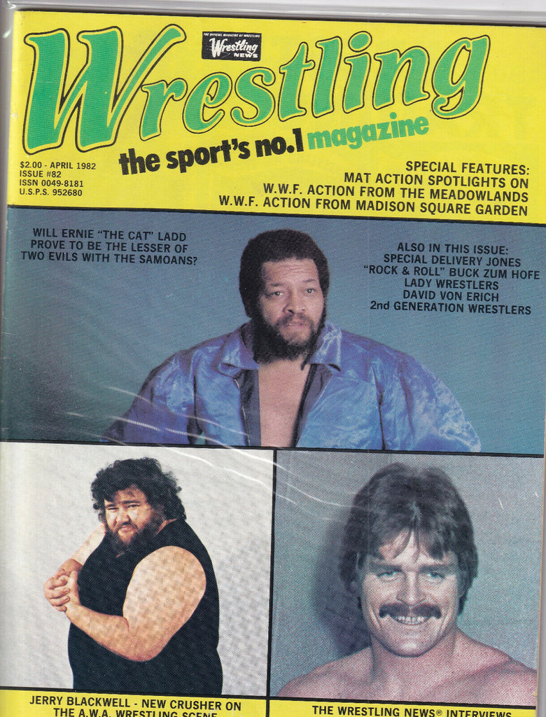 Wrestling News Magazine Ernie Ladd Jerry Blackwell April 1982 052919nonr
