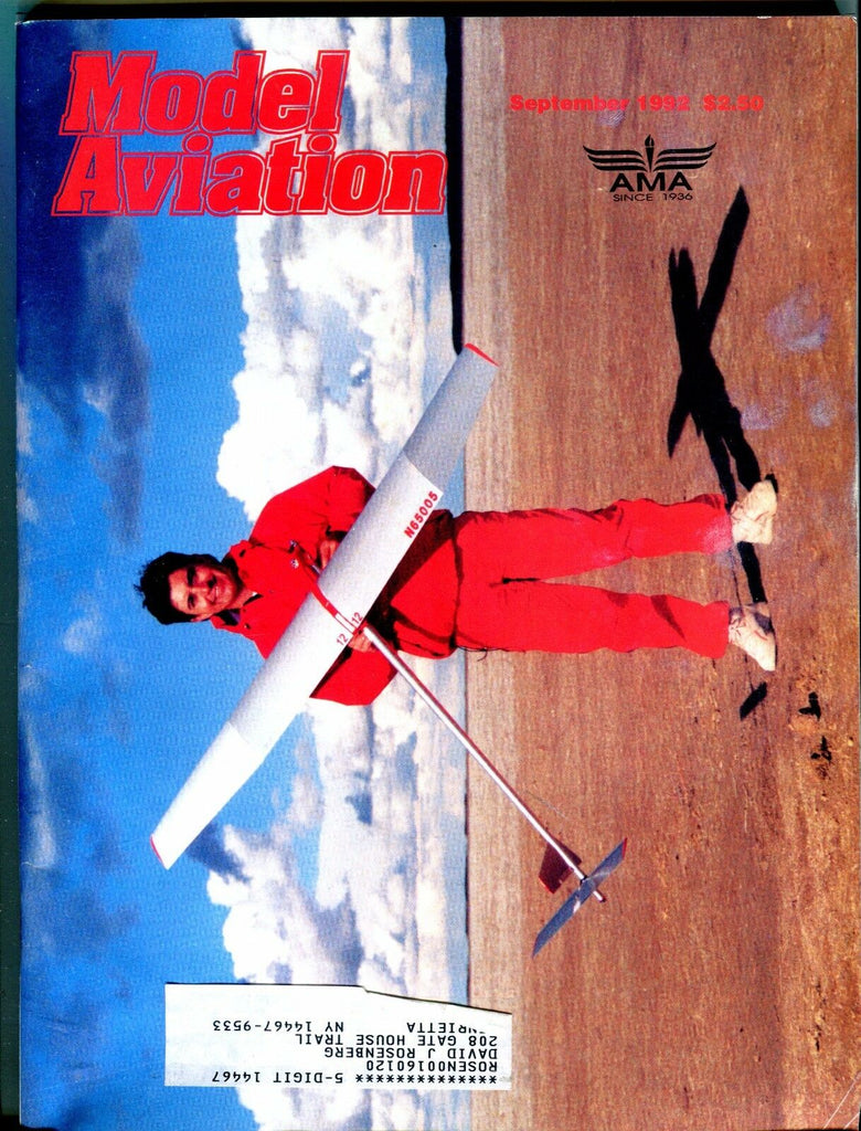 Model Aviation Magazine September 1992 Randy Archer EX w/ML 022317nonjhe