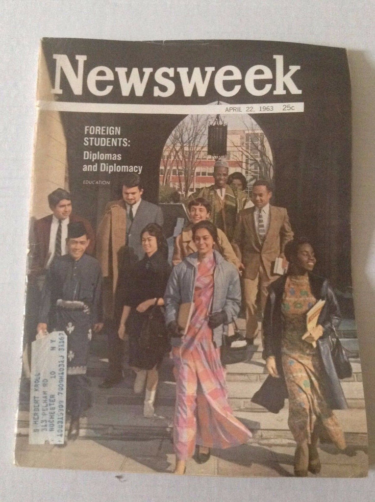 Newsweek Magazine Foreign Students Diplomas April 22, 1963 101216R