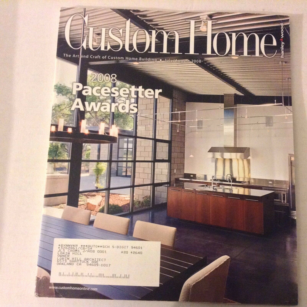 Custom Home Magazine Pacesetter Awards July/August 2008 070117nonrh