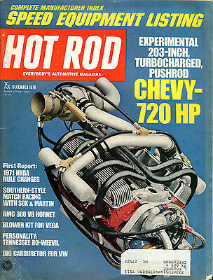 Hot Rod Magazine December 1970 Chevy-720 HP VGEX 062116jhe