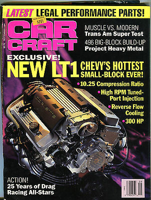 Car Craft Magazine September 1991 Chevy New LT1 Small-Block EX 020916jhe