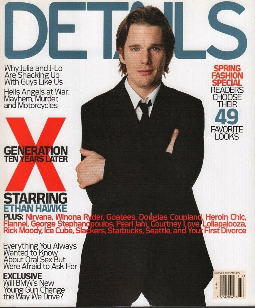 Details March 2002 Ethan Hawke Winona Ryder Nirvana Courtney Love 100918DBE