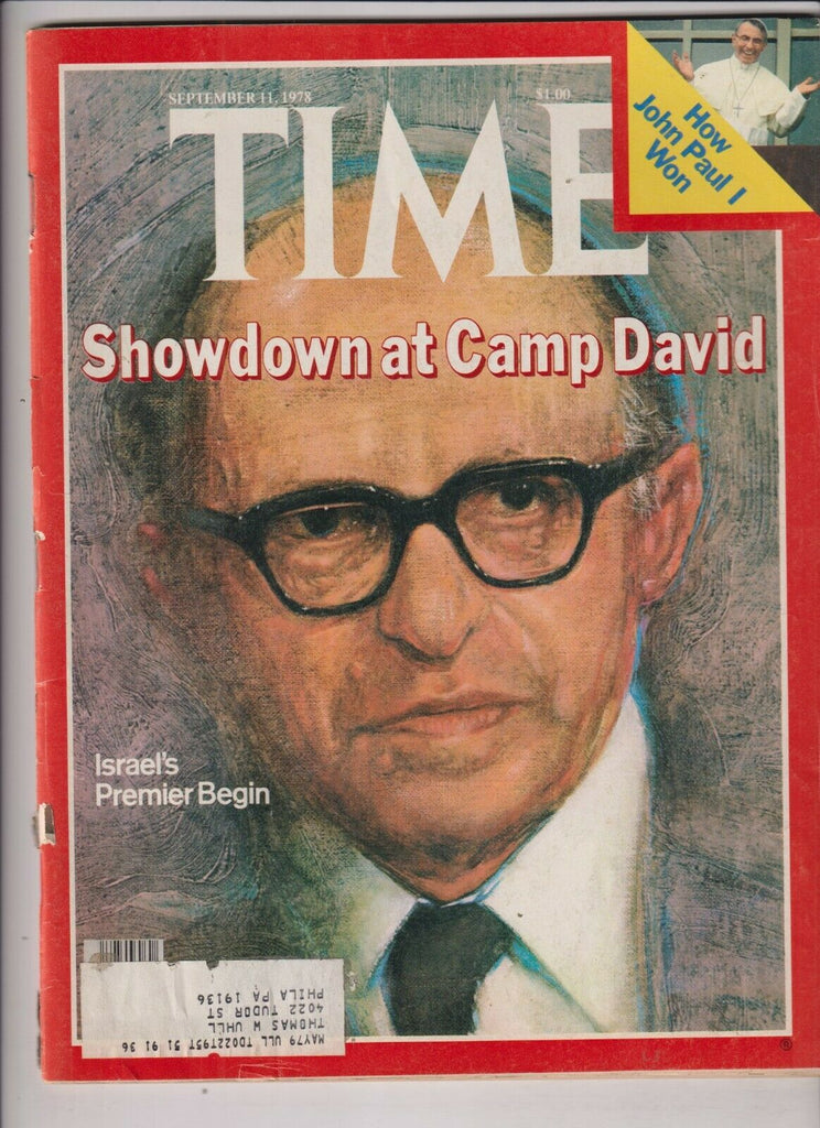 Time Mag Menachem Begin September 11, 1978 112619nonr