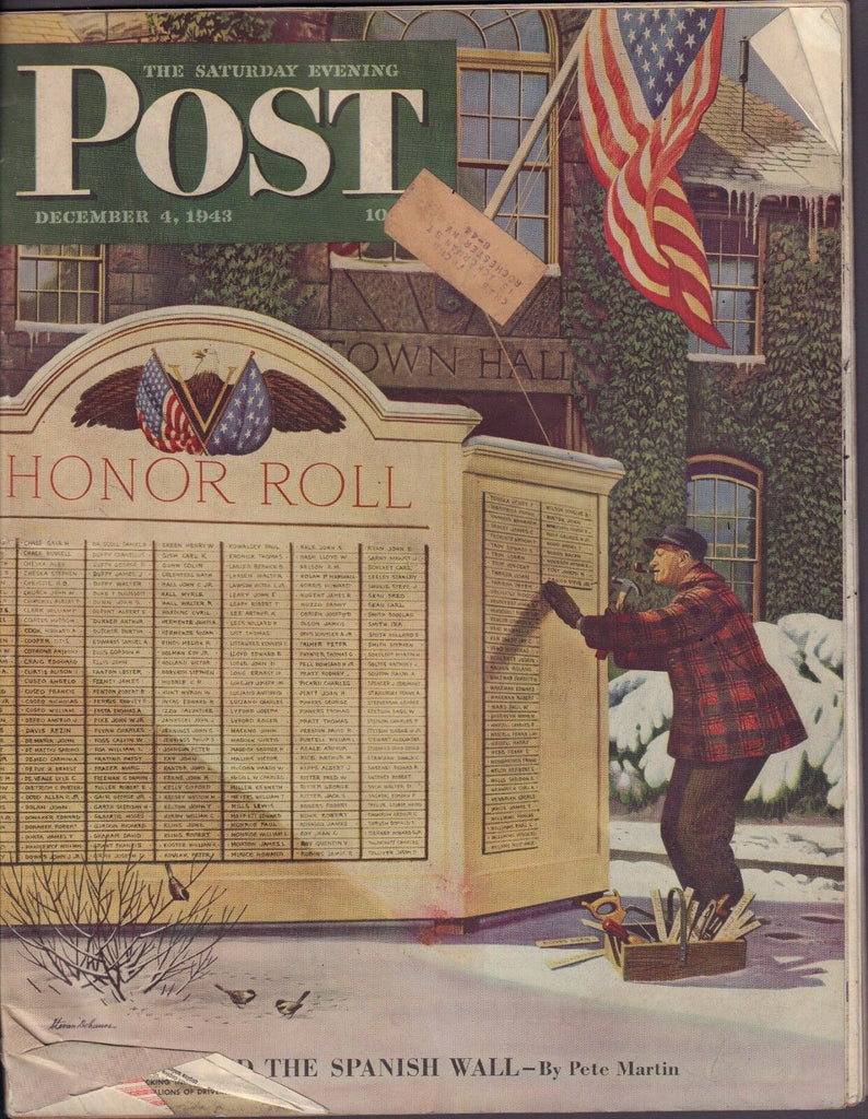 The Saturday Evening Post December 4 1943 The Spanish Wall w/ML 082416DBE