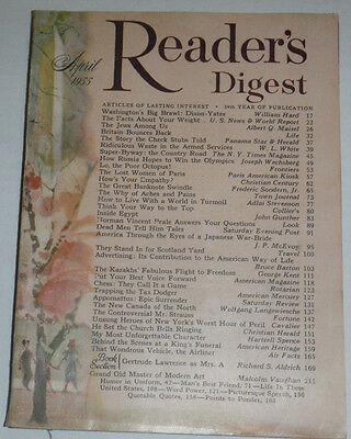 Reader's Digest Magazine Washington's Big Brawl April 1955 120614R