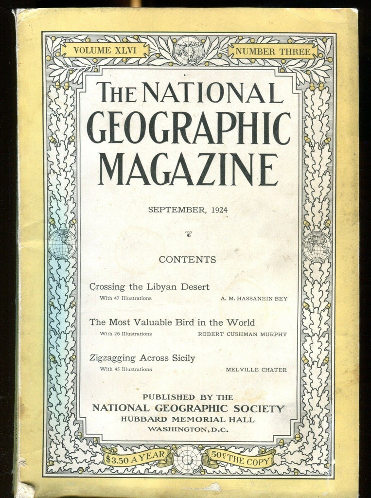 National Geographic Magazine September 1924 Libyan Desert GD 010617jhe