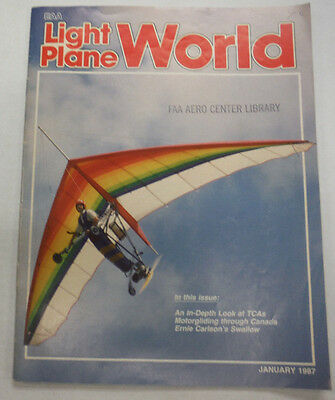 EAA Light Plane World Magazine TCAs Motorgliding January 1987 FAL 071615R
