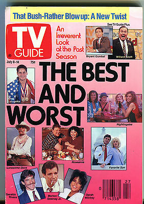 TV Guide July 8-14 1989 The Best and Worst Bush-Rather Blow Up EX 011516jhe