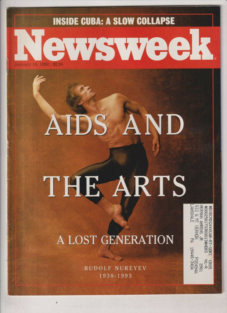 Newsweek Mag Aids And The Arts January 18, 1993 021720nonr