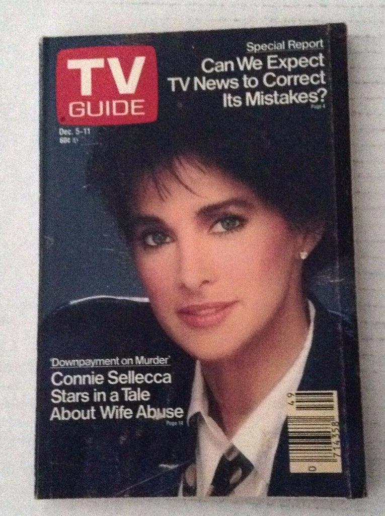 Tv Guide Magazine Connie Sellecca December 5-11 1987 021417RH