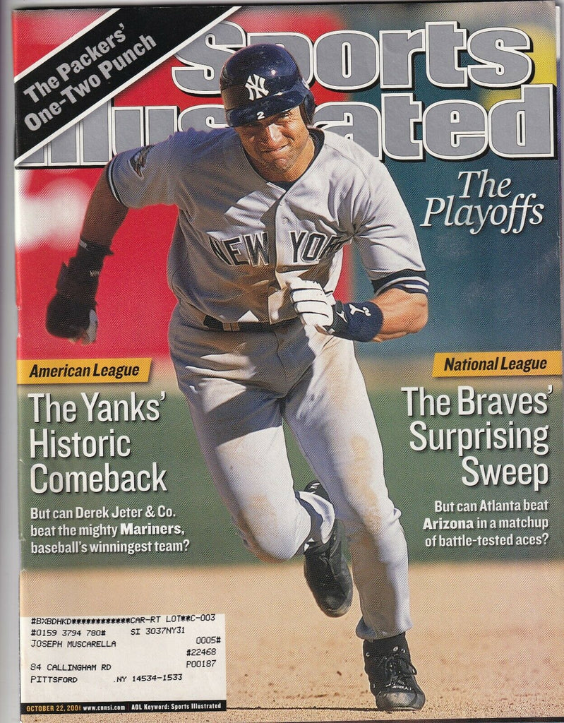 Sports Illustrated Magazine Derek Jeter Playoffs October 22, 2001 052219nonr