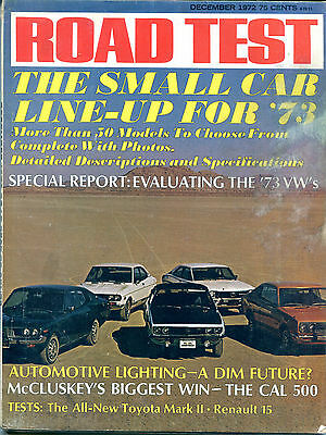Road Test Magazine December 1972 Small Car Line-Up For '73 VGEX 122315jhe