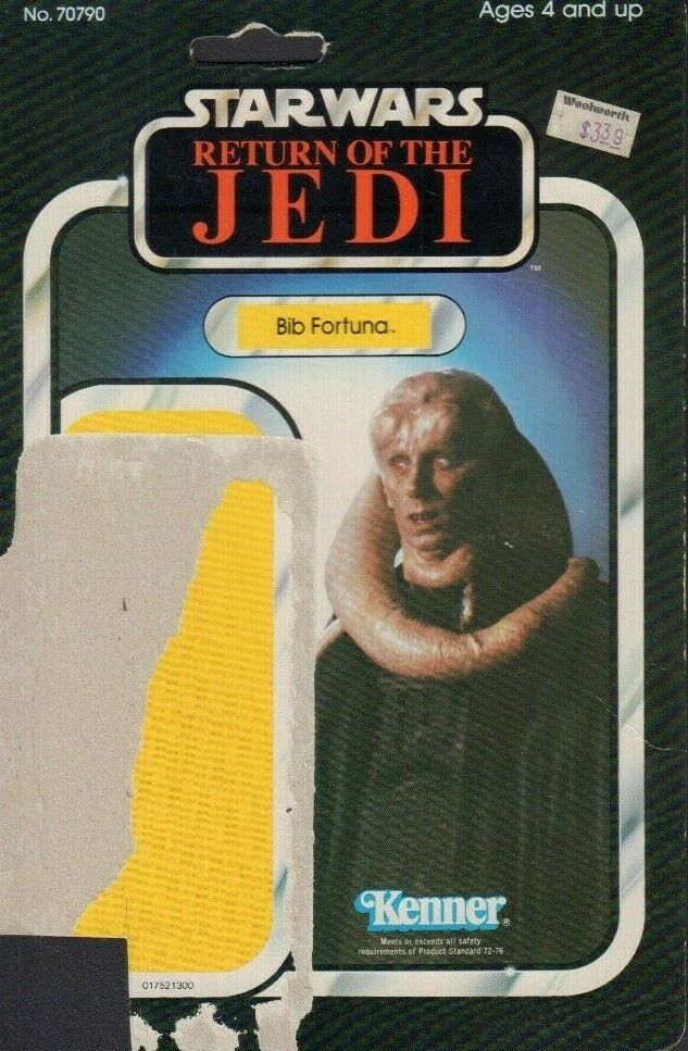 Bib Fortuna Star Wars ROTJ Card Back Only KENNER 1983 031419DBT