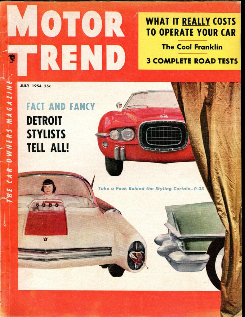 Motor Trend Magazine July 1954 Detroit Stylists VG No ML 030117nonjhe