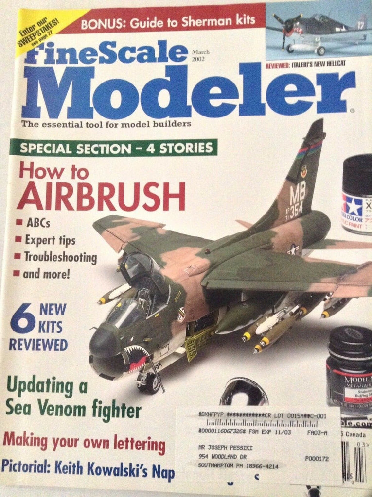 Fine Scale Modeler Magazine How To Airbrush March 2002 081917nonrh