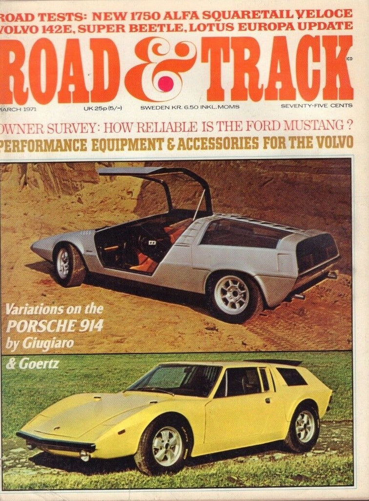 Road & Track March 1971 Porsche 914 Pete Coltrin 122118DBE