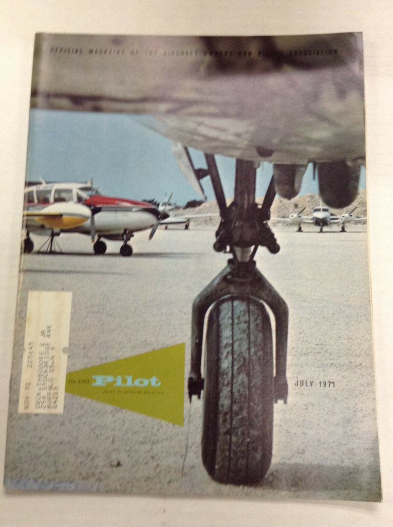 The Aopa Pilot Magazine Flite Liner & The Minerva July 1971 120116R