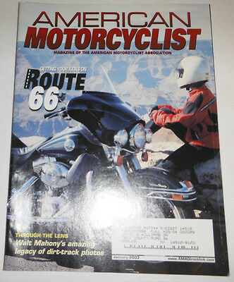 American Motorcyclist Magazine Route 66 & Through The Lens January 2003 071314R