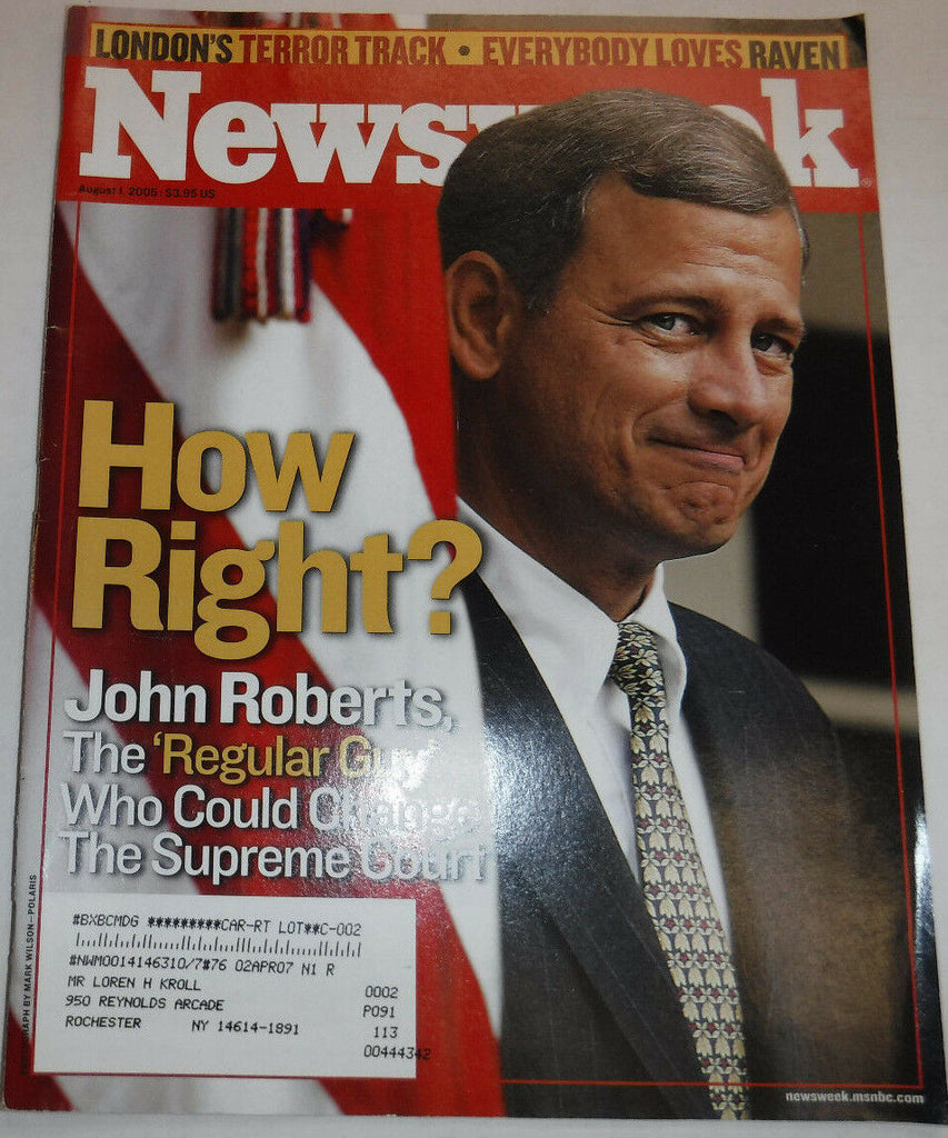 Newsweek Magazine John Roberts August 1, 2005 101816R2