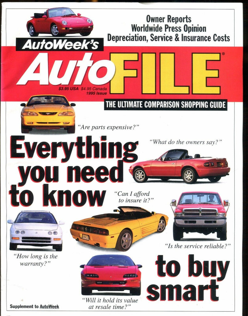 AutoWeek 1995 Auto File Shopping Guide EX No ML 022417nonjhe