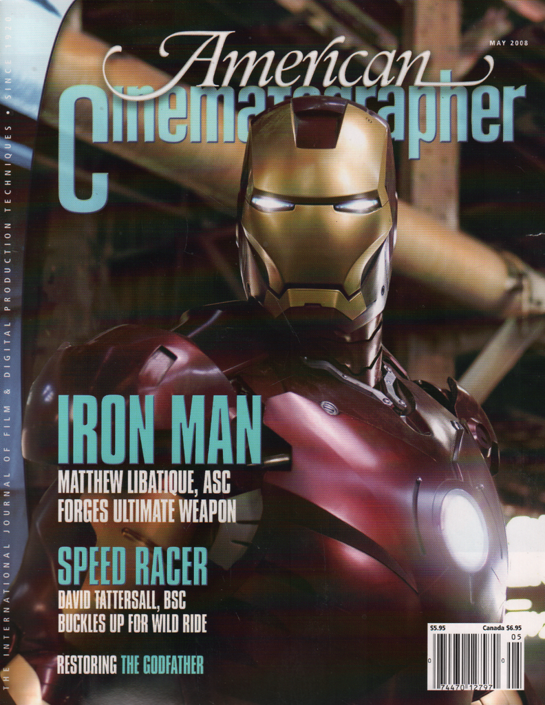 American Cinematographer May 2008 Iron Man Robert Downey Jr 080320ame