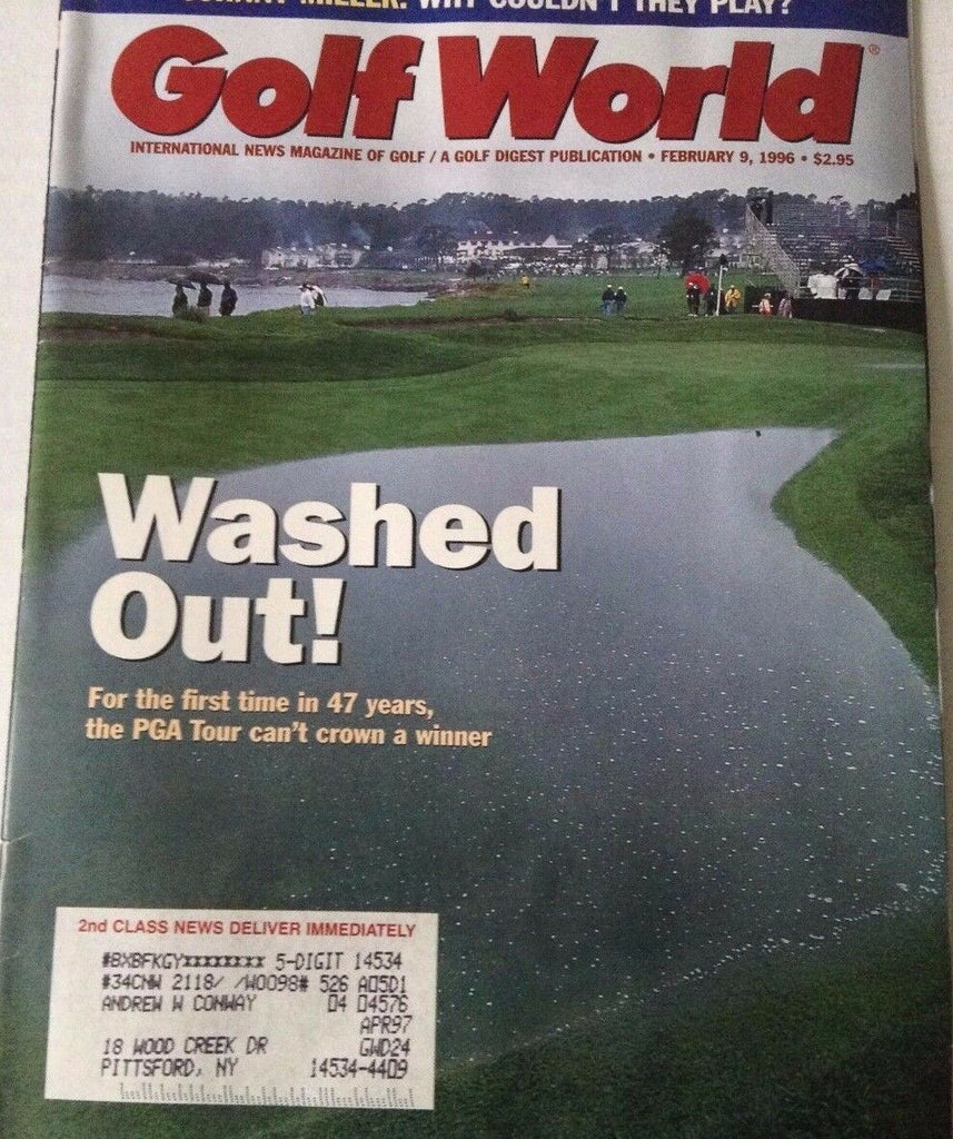 Golf World Magazine PGA Tour Crowns A Winner February 9, 1996 072417nonrh