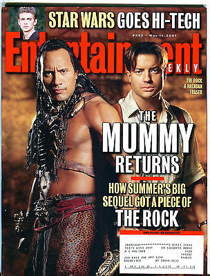 Entertainment Weekly May 11 2001 The Rock Brendan Fraser EX 012216jhe