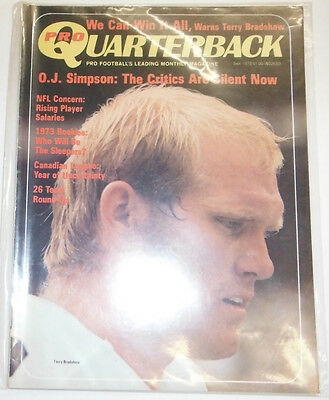 Pro Football Magazine Terry Bradshaw & O.J. Simpson September 1973 092014R