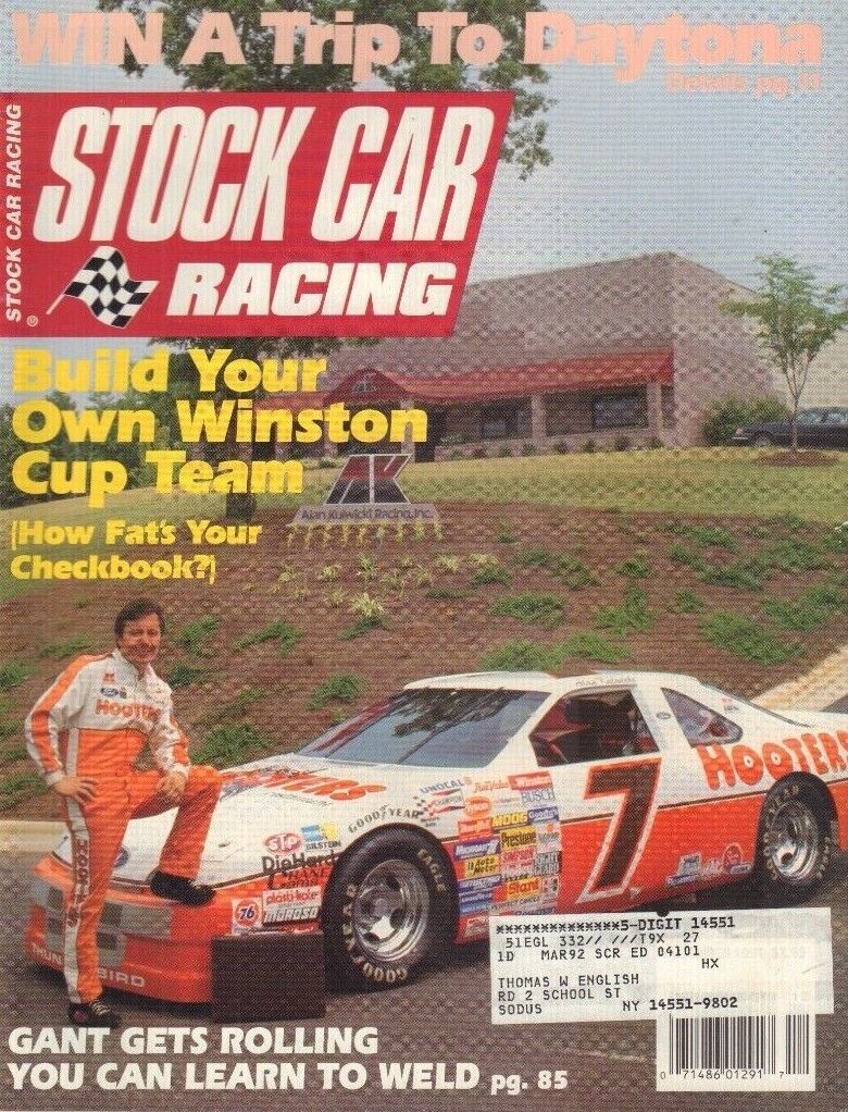 Stock Car Racing Magazine Winston Cup Alan Kulwicki December 1991 010918nonr