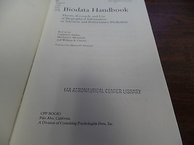 Biodate Handbook 1994 Stokes Mumford Owens 643pgs Ex-FAA Library 011416ame5