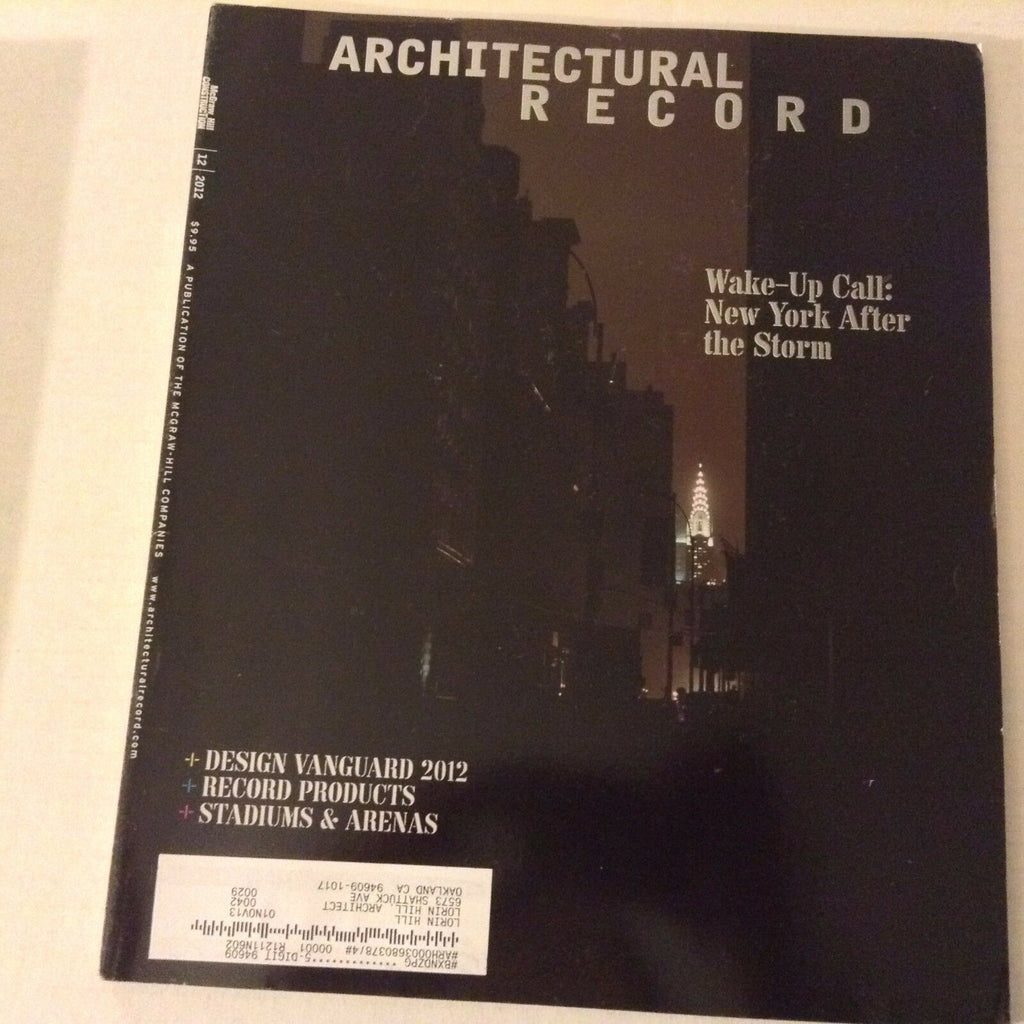 Architectural Record Magazine New York After The Storm December 2012 070217nonrh